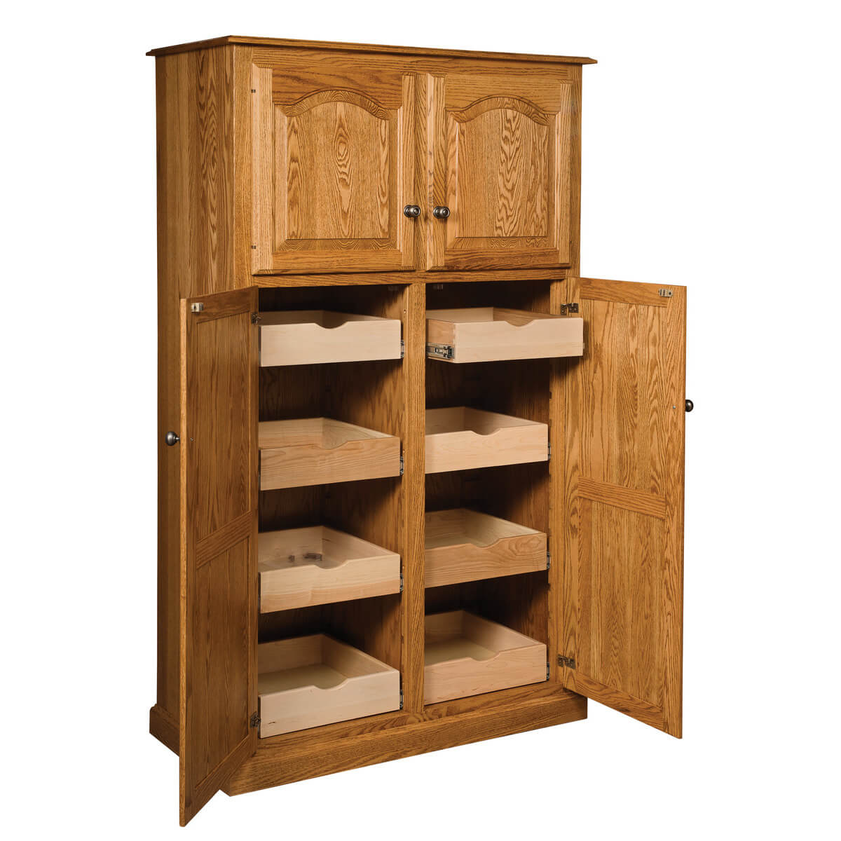 Read more about the article Lux Traditional 4 Door Pantry, 42 Inch Width (1 Adj. Shelf, Adj. Roll-outs)