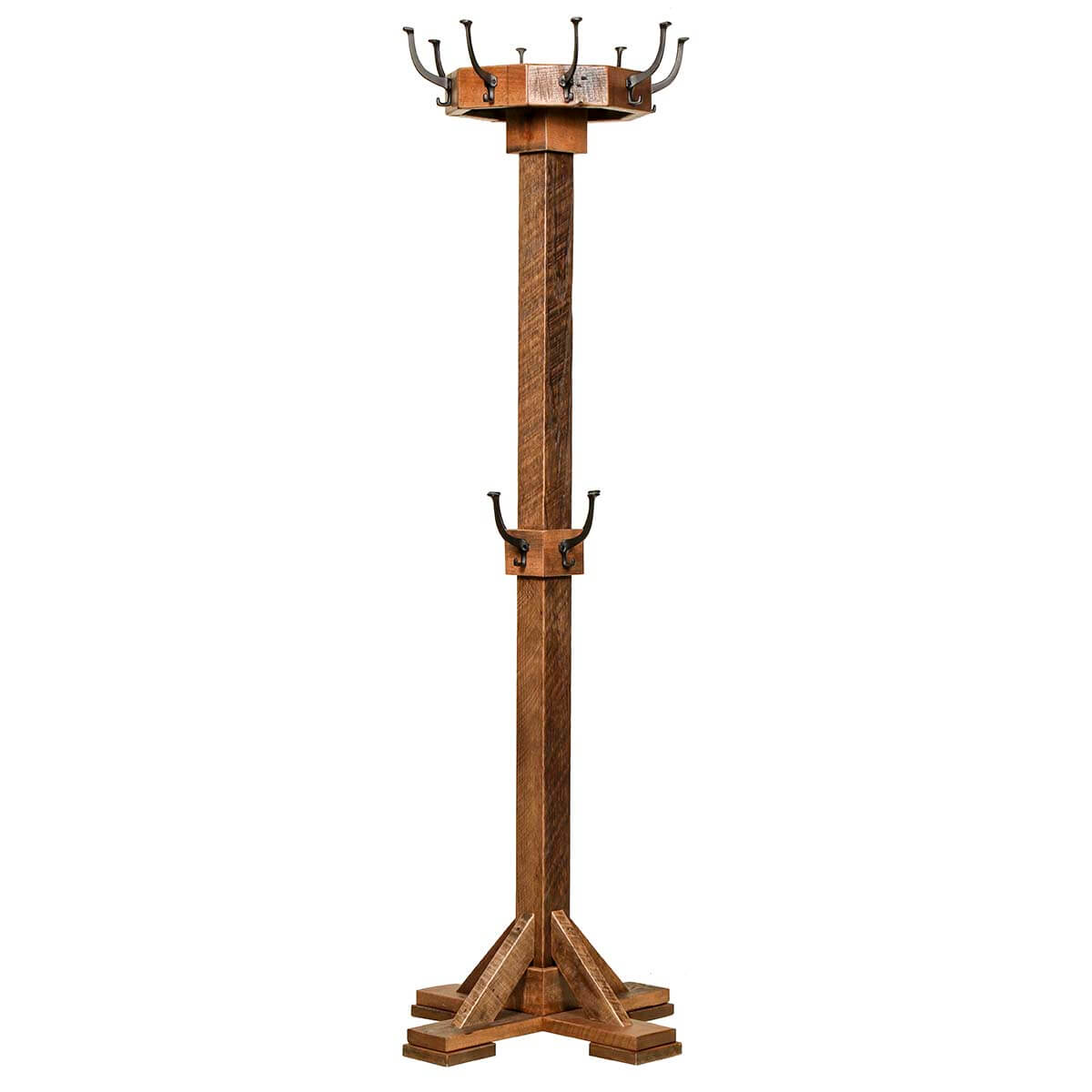 Read more about the article Rustic Hall Tree with Revolving Top 12 hooks – Reclaimed Wood